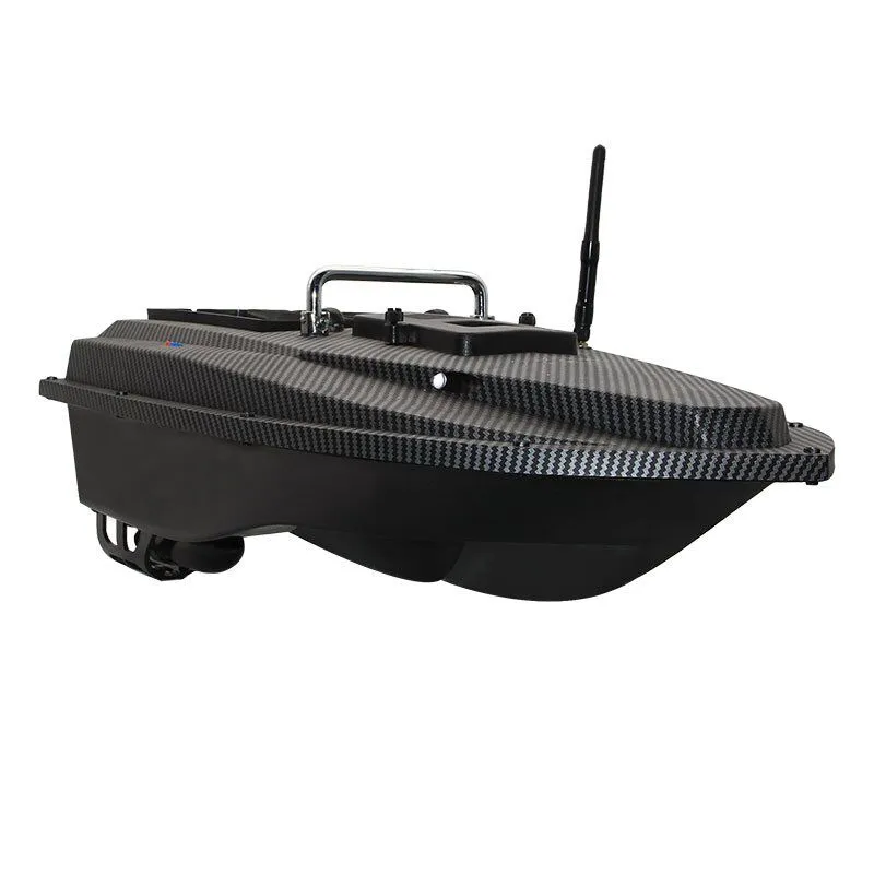 Manuowell V018 bait boat side profile in carbon fibre finish